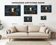 Alternate view of Moonlight Black Love Black love wall art canvas print