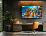 Caribbean Love Stroll Black Caribbean wall art artwork view
