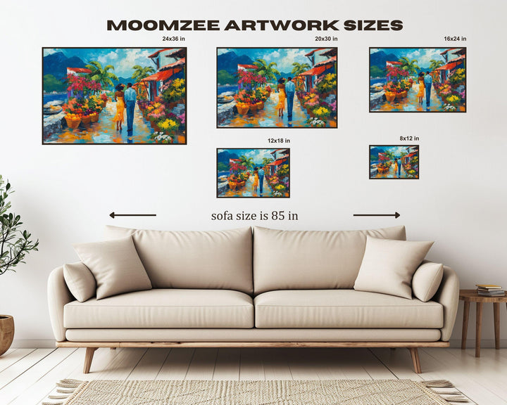 Caribbean Love Stroll Black Art African American Wall Canvas Wall Art