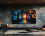 Cosmic Unity Black cultural wall decor print by MoomZee Artwork