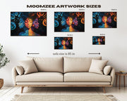 Alternate view of Cosmic Unity Black African American canvas print