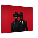 Bold Black Couple Red Canvas Wall Art