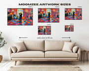 Dancing Black Couple Black love wall art canvas print with visible wall art format