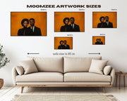 Alternate view of Elegant Black Couple Black love wall art canvas print