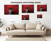 Alternate view of Bold Black Couple Black love wall art canvas print