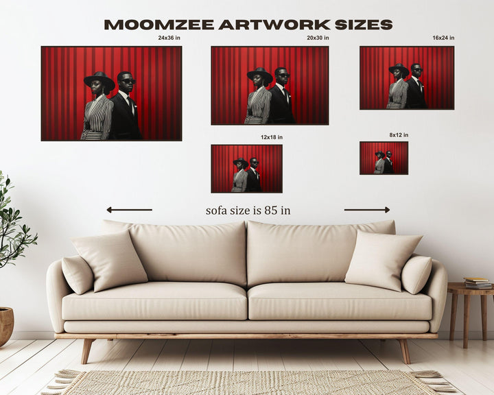 Bold Black Couple African American Wall Art