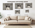 Black Couple Canvas Art – Modern Monochrome Wall Decor