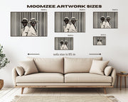 Alternate view of Black Couple Modern Monochrome Black love wall art canvas print