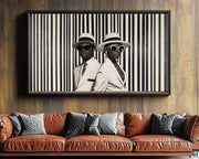 Abstract canvas art featuring vibrant colors and geometric shapes, perfect as African American wall art for modern decor.