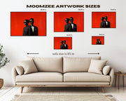 Alternate view of Elegant Black Couple Black love wall art canvas print