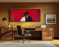 Abstract canvas art featuring vibrant colors, celebrating culture, perfect as African American wall art for any space.