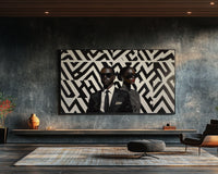 Vibrant canvas art featuring powerful African American figures, perfect for enhancing your space with cultural expression.