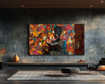 African American Art Woman Reading Canvas