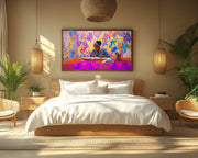 Creative Journaling African American canvas print by MoomZee Artwork