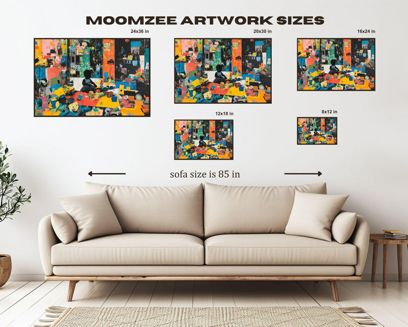 African American Wall Art Black Child Playroom Scene