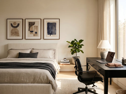 Inspirational Black Wall Art for Home Offices: Bedroom