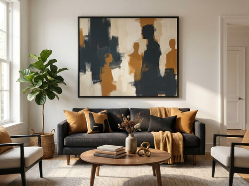 Inspirational Black Wall Art for Home Offices: Living room
