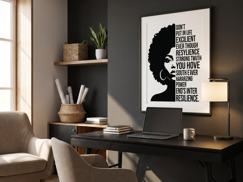 Inspirational Black Wall Art for Home Offices: Home office or creative corner