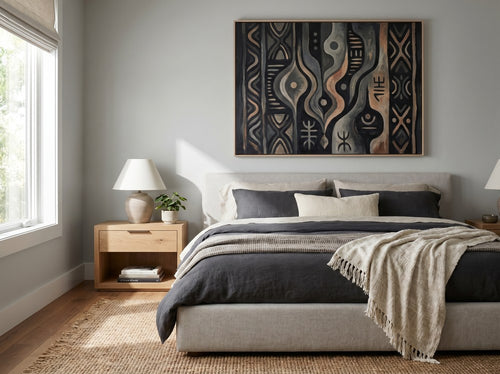 Large Black Wall Art for Above the Couch: Bedroom