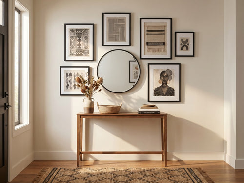Large Wall Art vs Gallery Wall: Entryway
