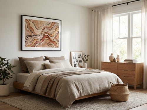 Large Wall Art vs Gallery Wall: Bedroom