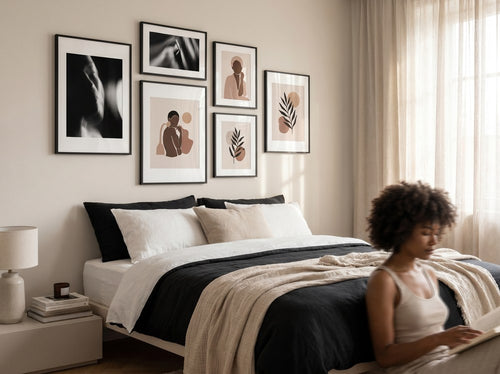 Large Wall Art vs Gallery Wall: Which Is Better?: Bedroom