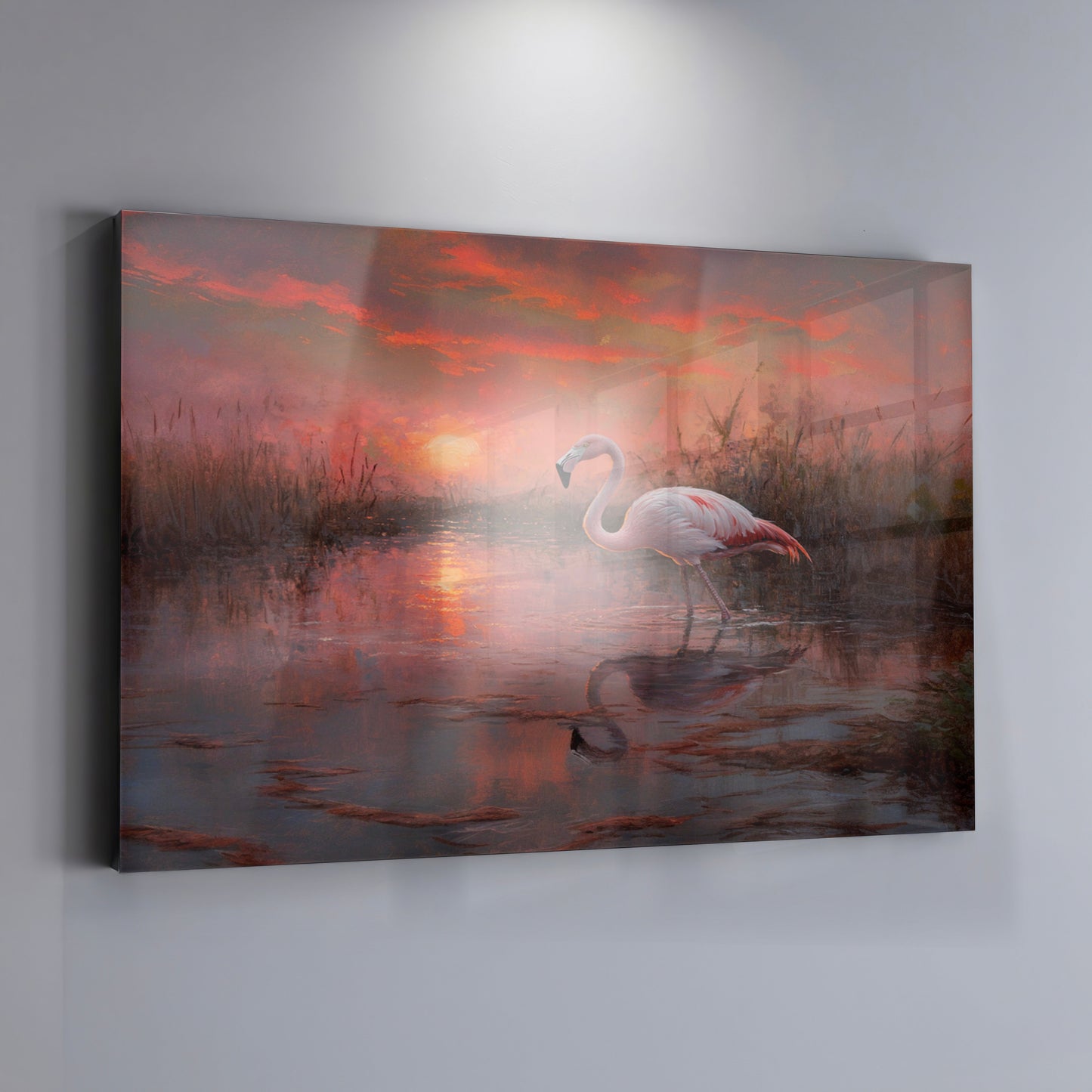 Flamingo Lake Sunset African American canvas print view 19