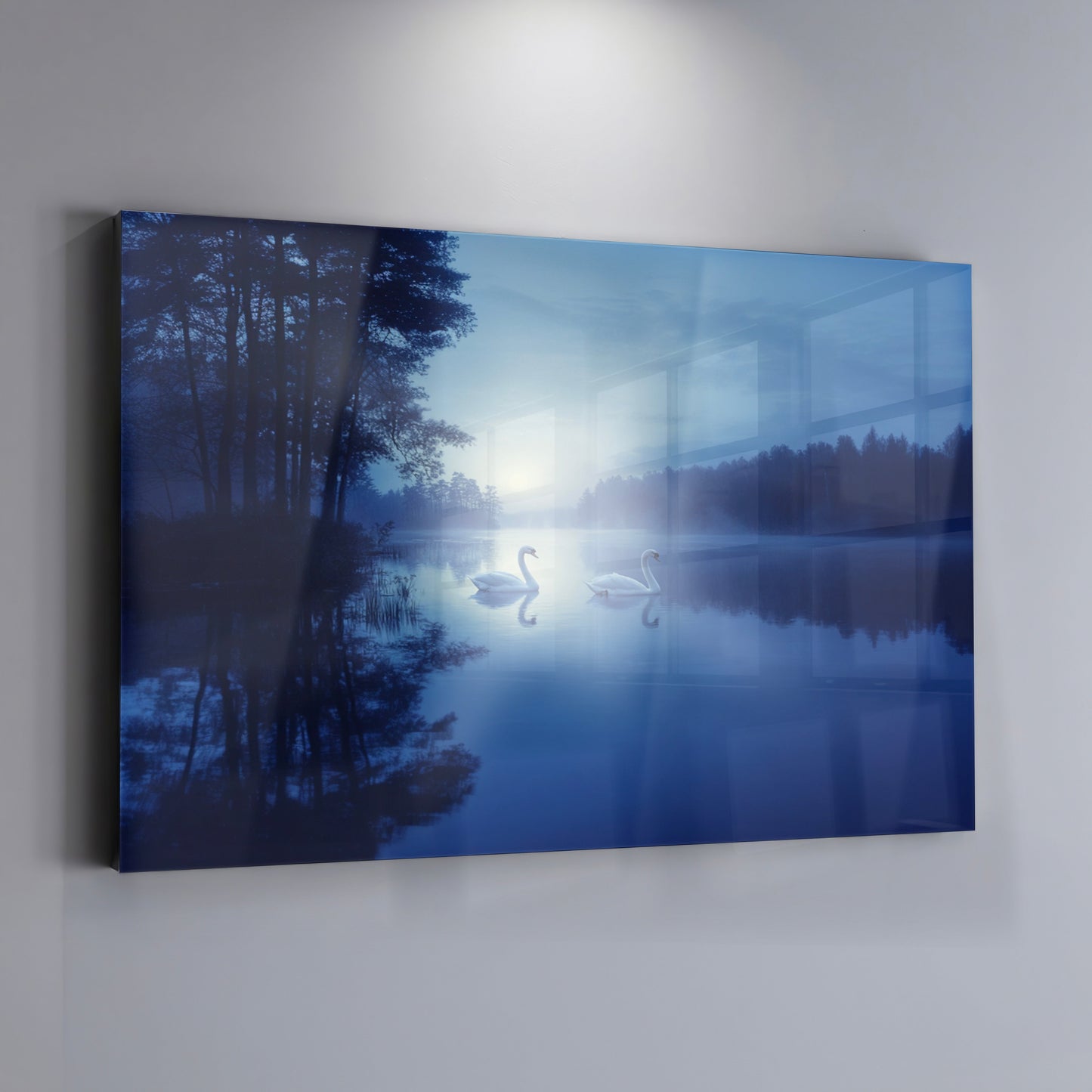 Blue Moon Swan Lake African American canvas print view 19