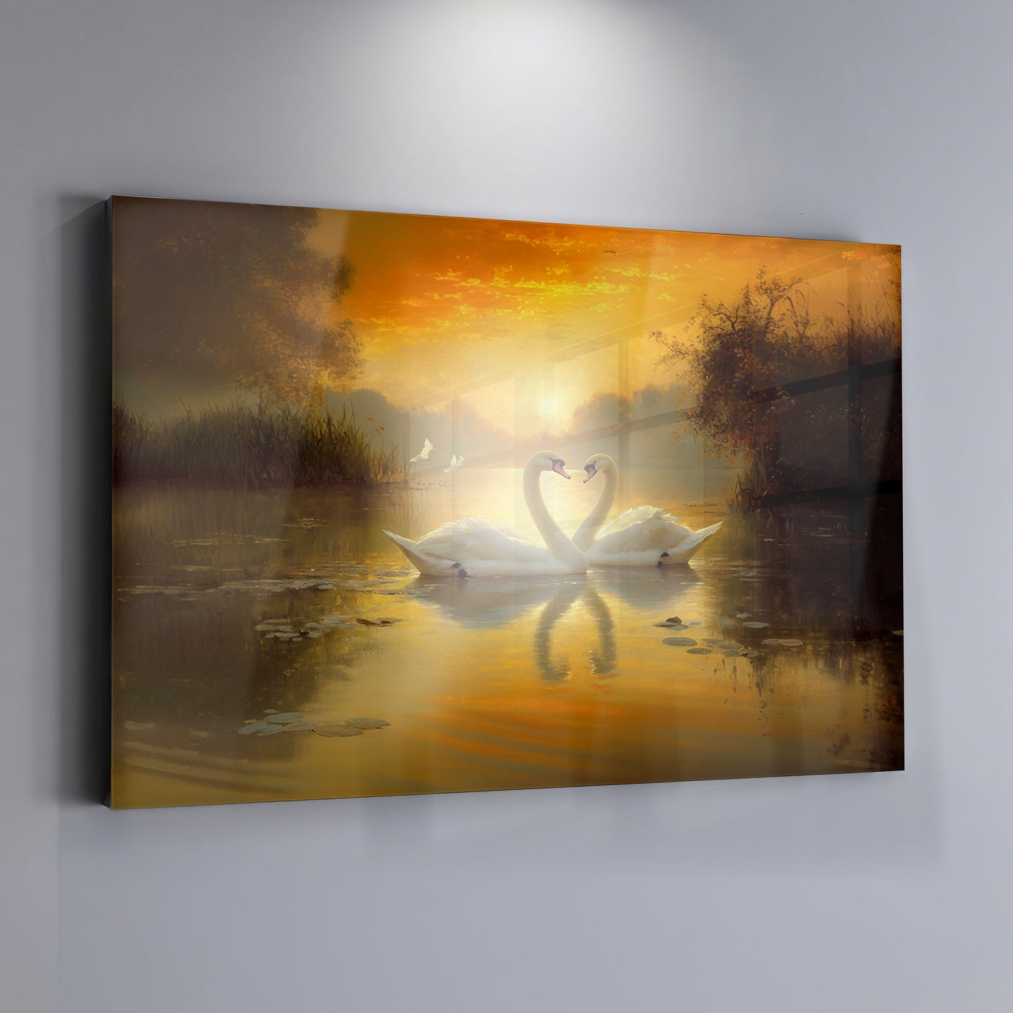 Golden Swan Lake African American canvas print view 19