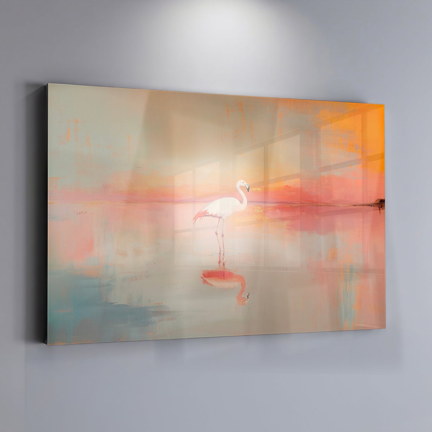 Pink Flamingo Lake African American canvas print view 19