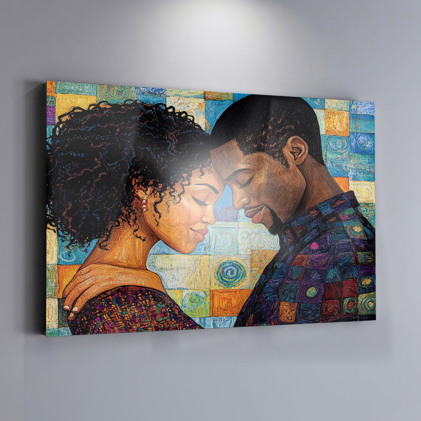 Black Couple Love Portrait Black love wall art view 19