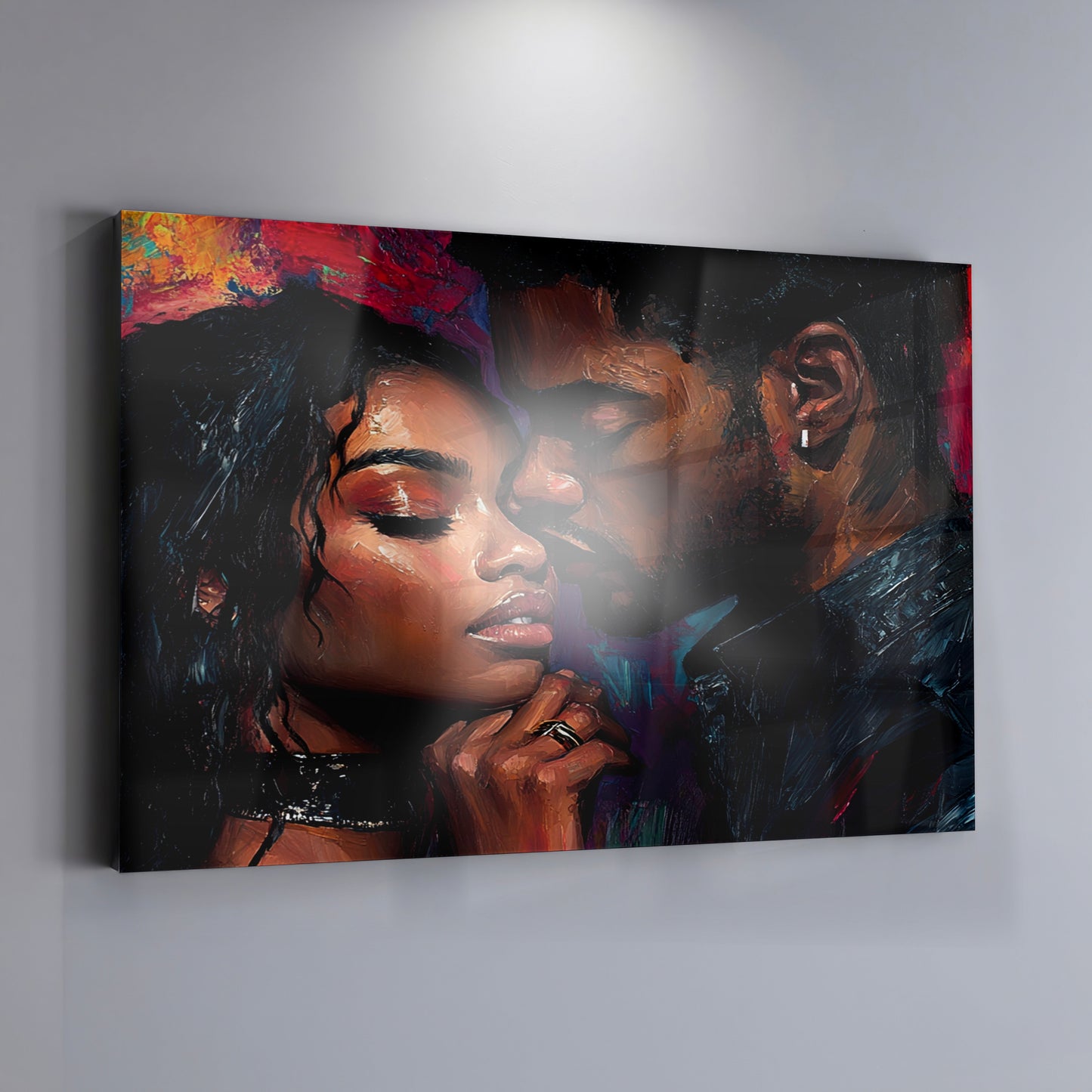 Black Love Couple Portrait Black love wall art view 19