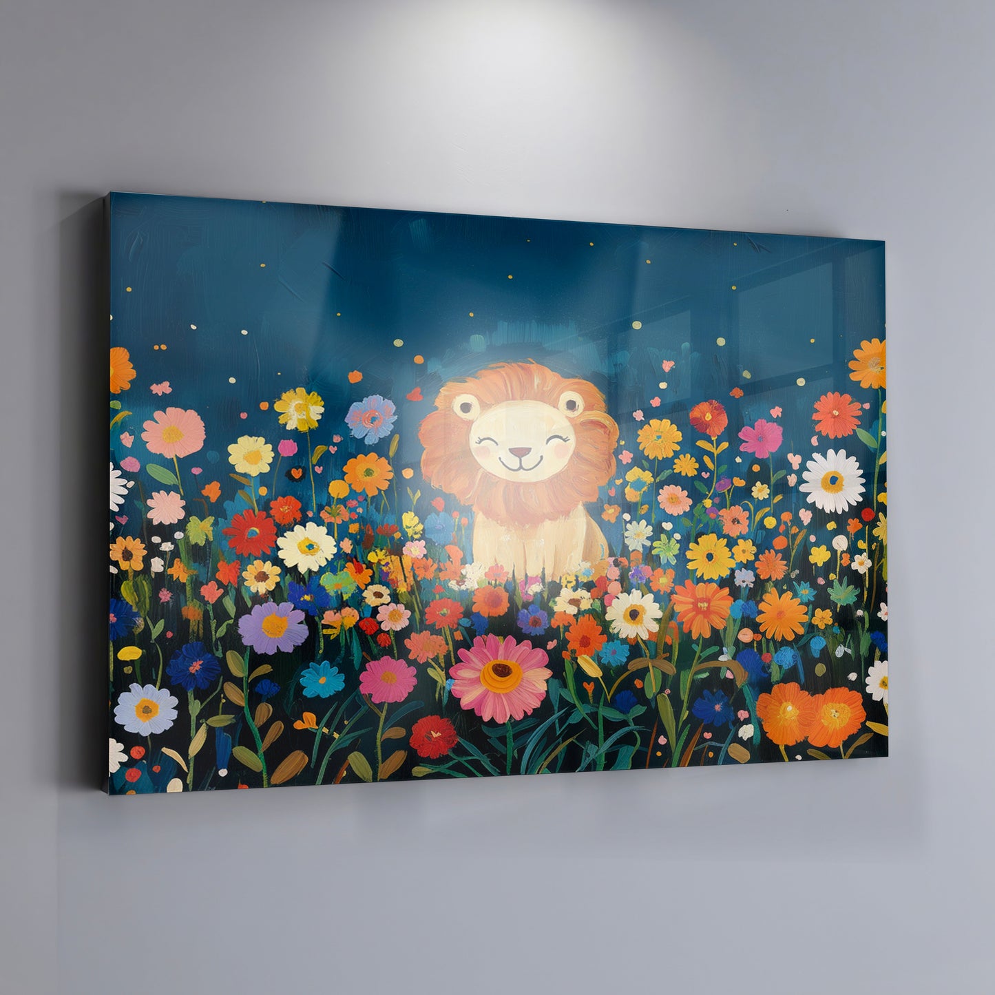 Lion Wildflower Garden African American canvas print view 19