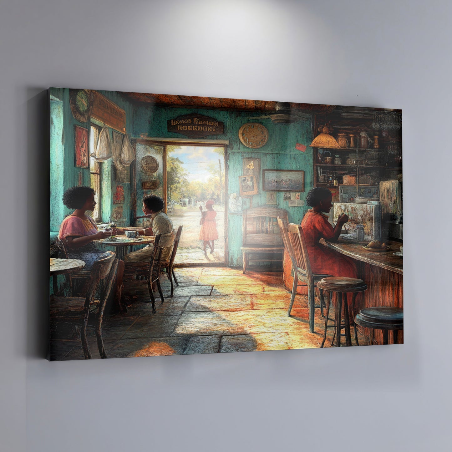 Cozy Black Kitchen Dining Room Black kitchen wall art view 19