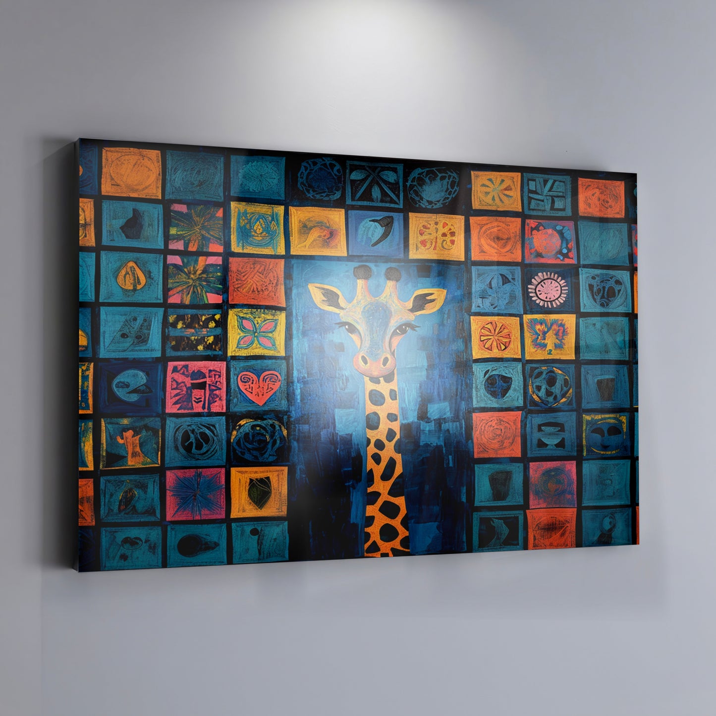 Geometric Giraffe African American abstract art view 19