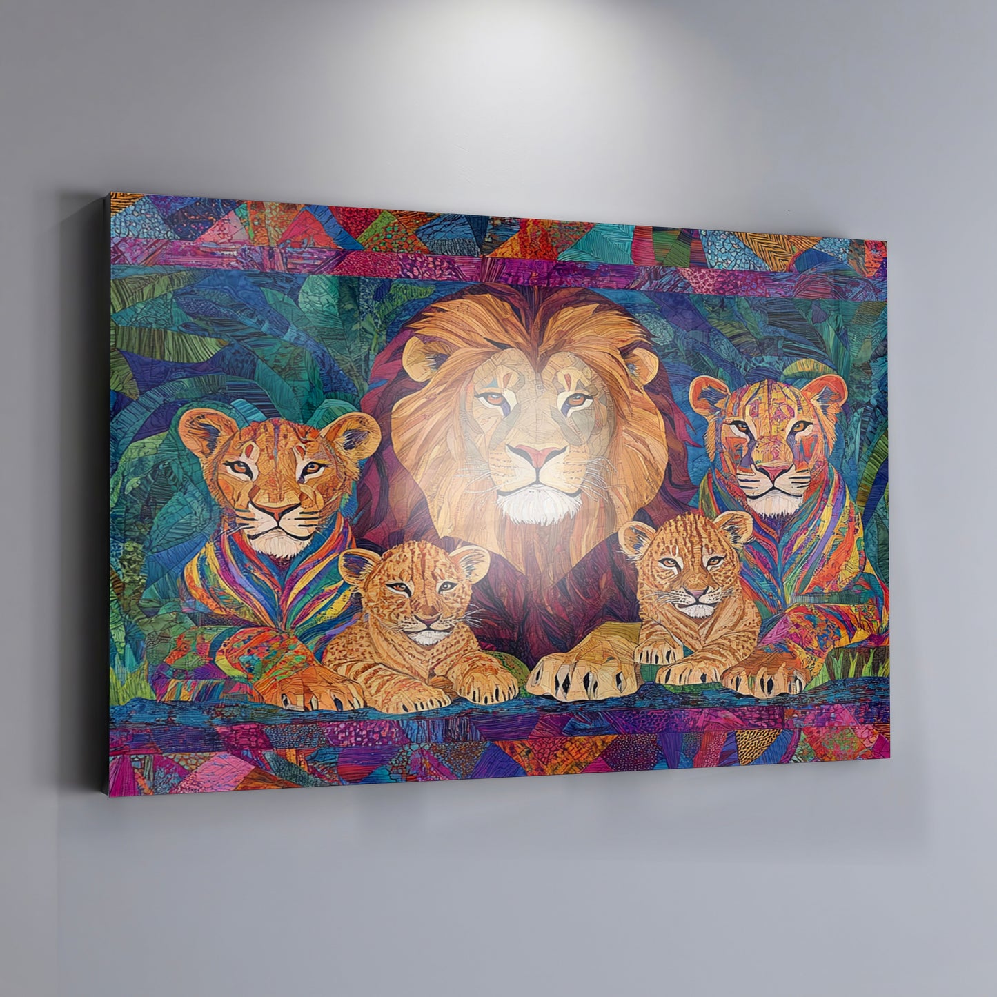 Lion Pride Jungle African American canvas print view 19