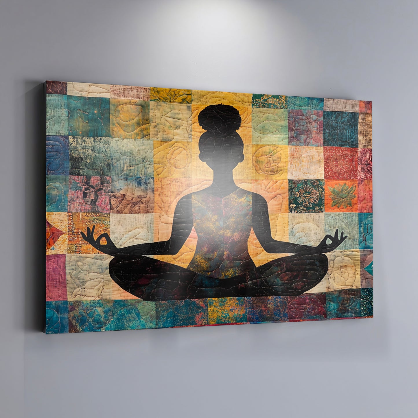 Black Woman Yoga Meditation African American wall art view 19