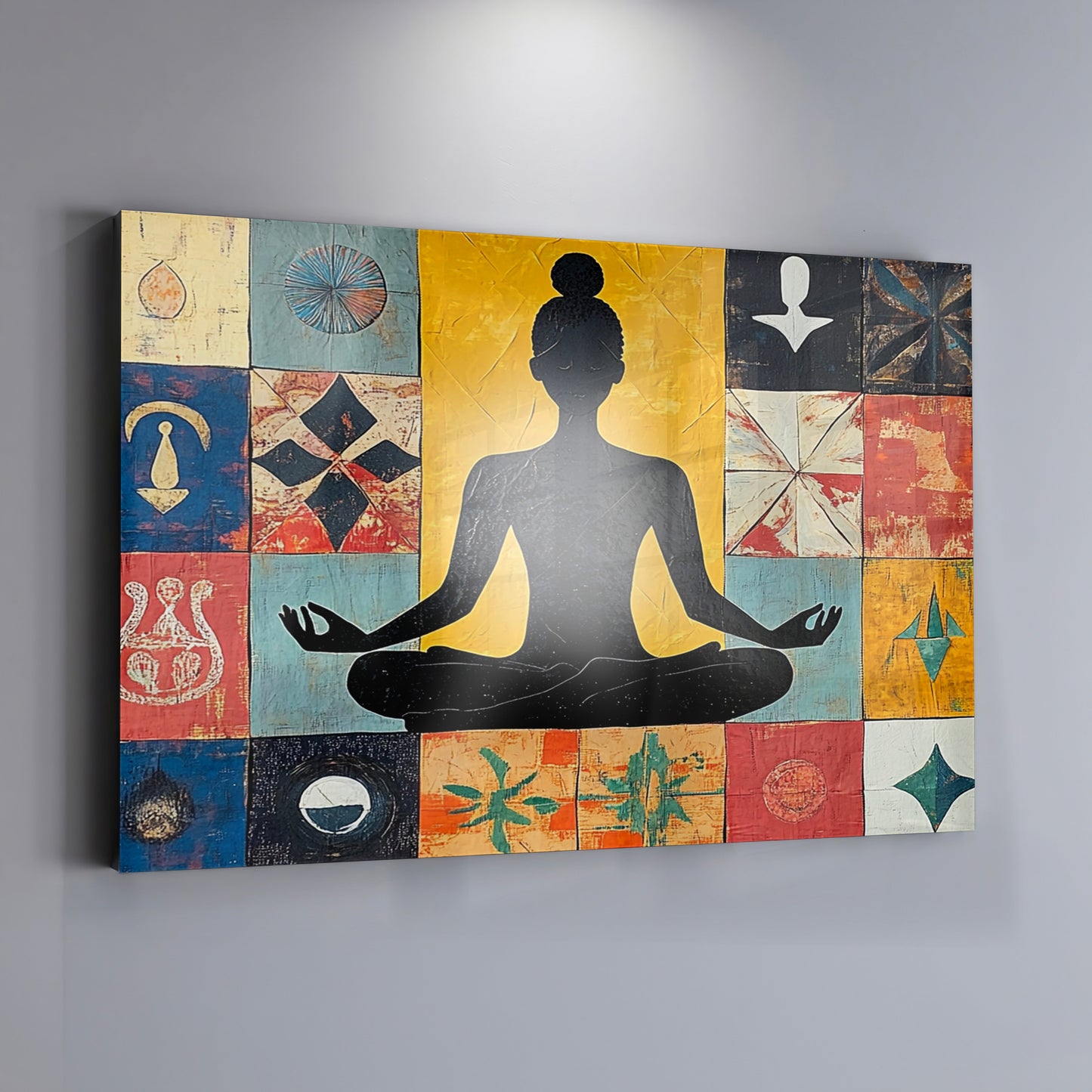 Black Woman Meditation Abstract African American wall art view 19