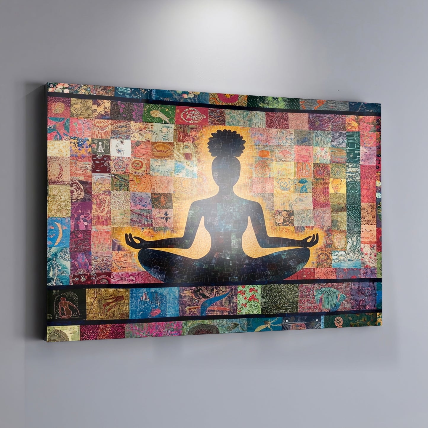 Black Woman Chakra Meditation African American wall art view 19