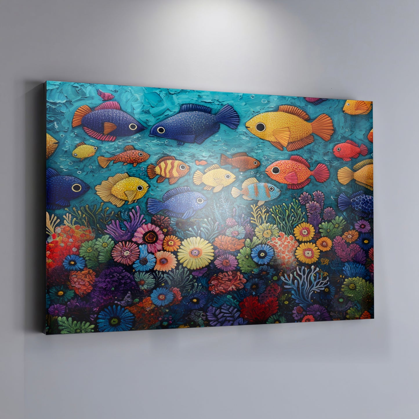 Tropical Fish Coral Black Caribbean wall art view 19