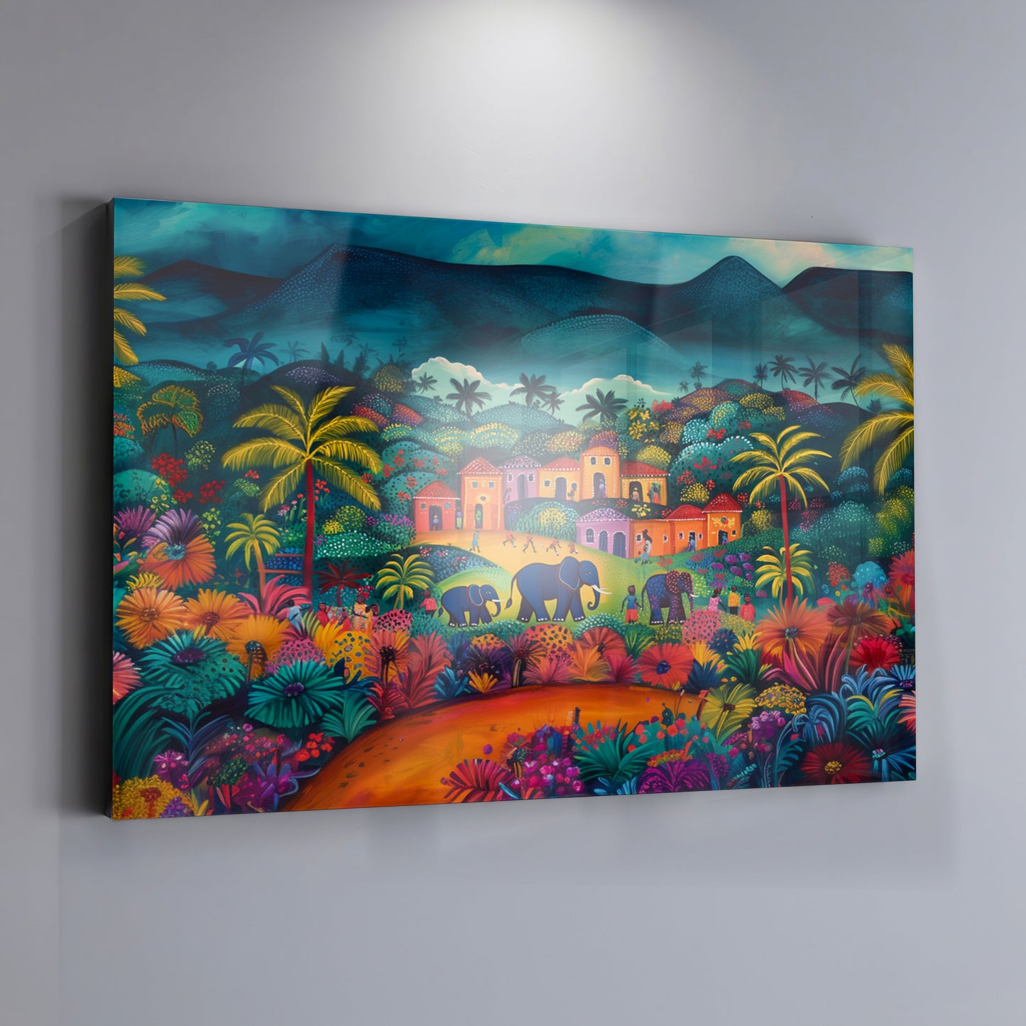 Haitian Village Landscape Caribbean wall art view 19