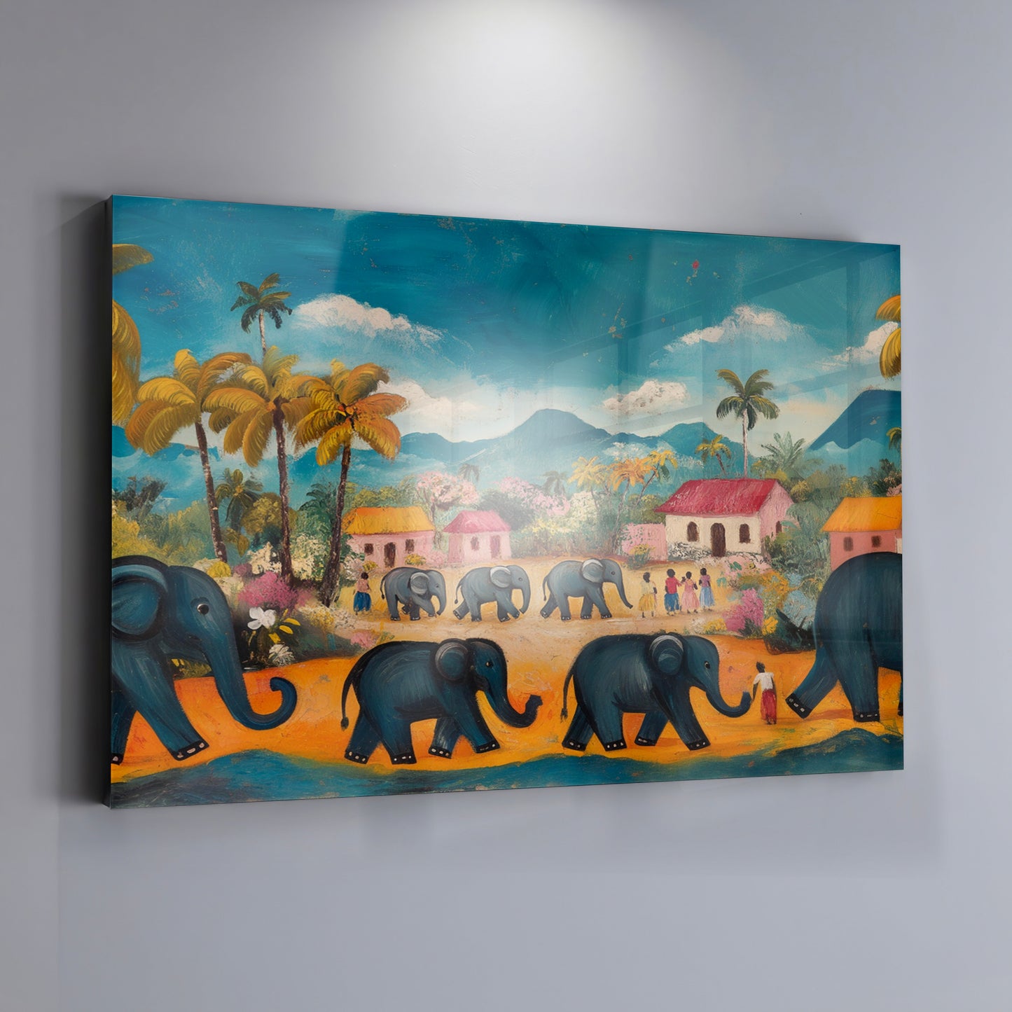 Elephant Village Parade Caribbean wall art view 19