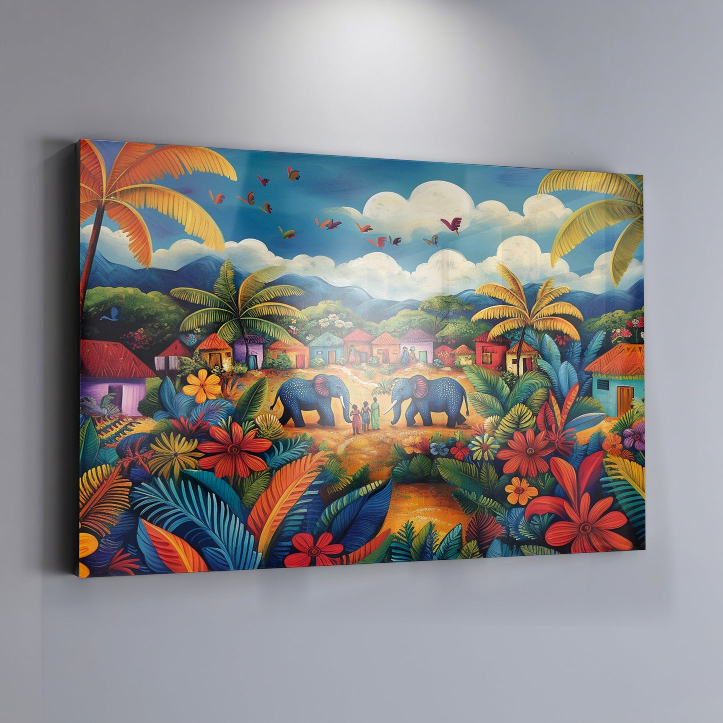 Mountain Village Elephant Caribbean wall art view 19