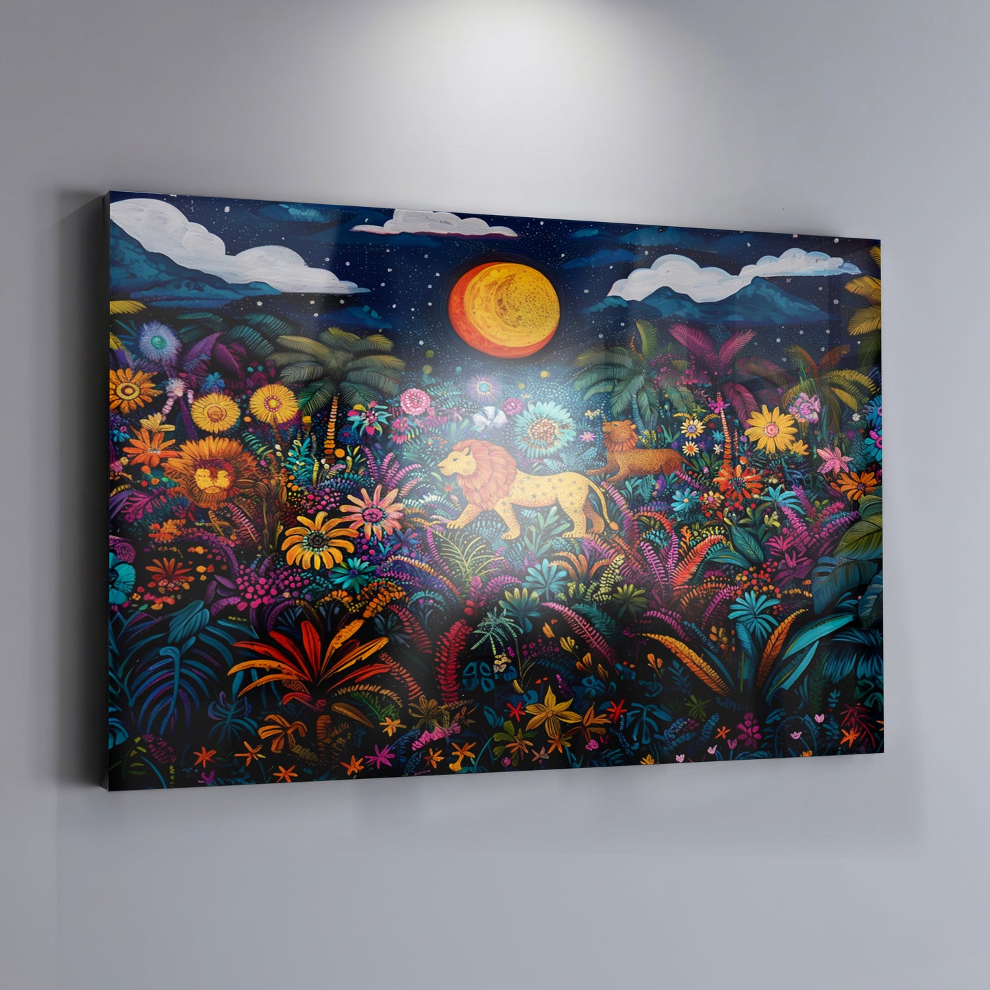 Leopard Jungle Moon Caribbean wall art view 19