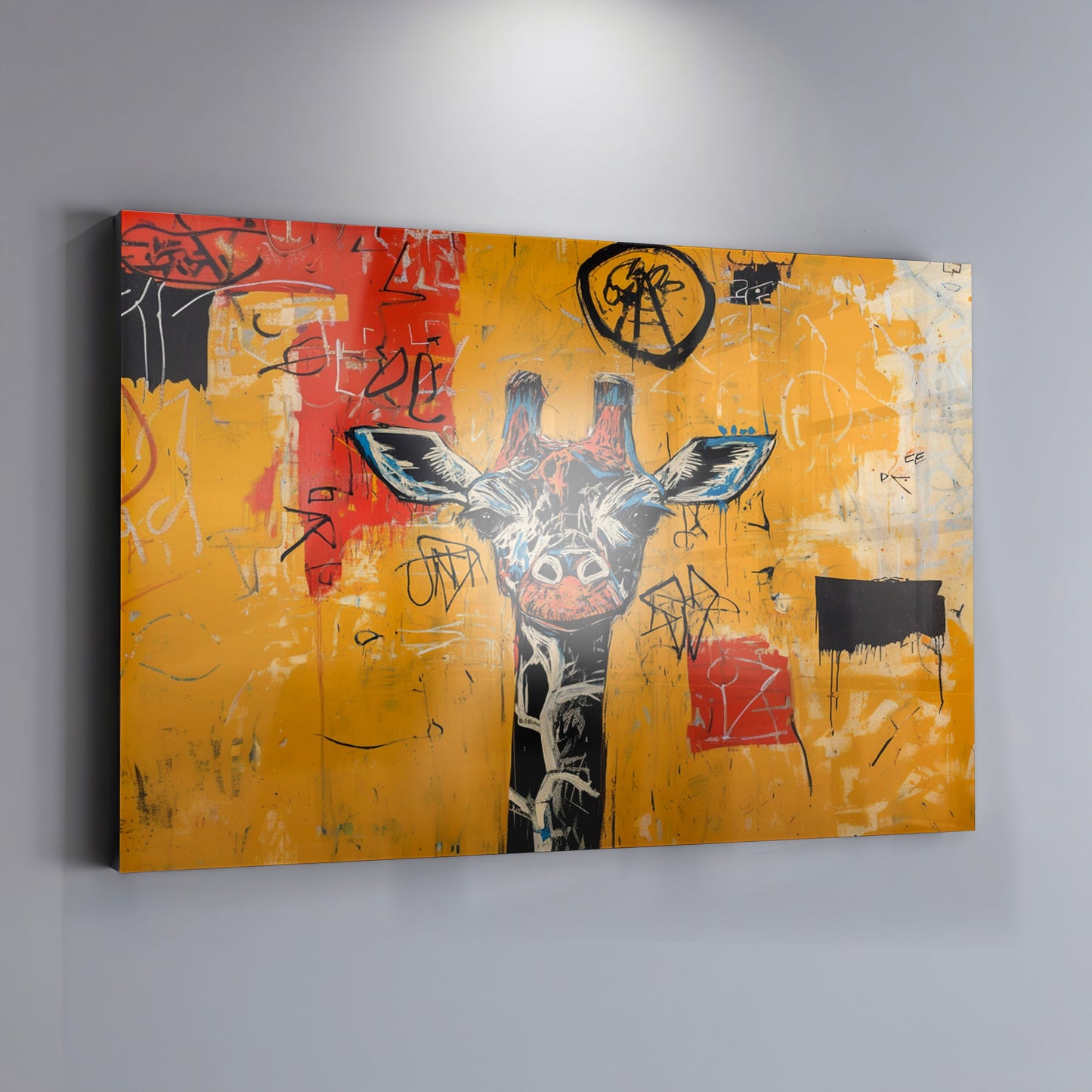 Urban Giraffe Graffiti African American canvas print view 19