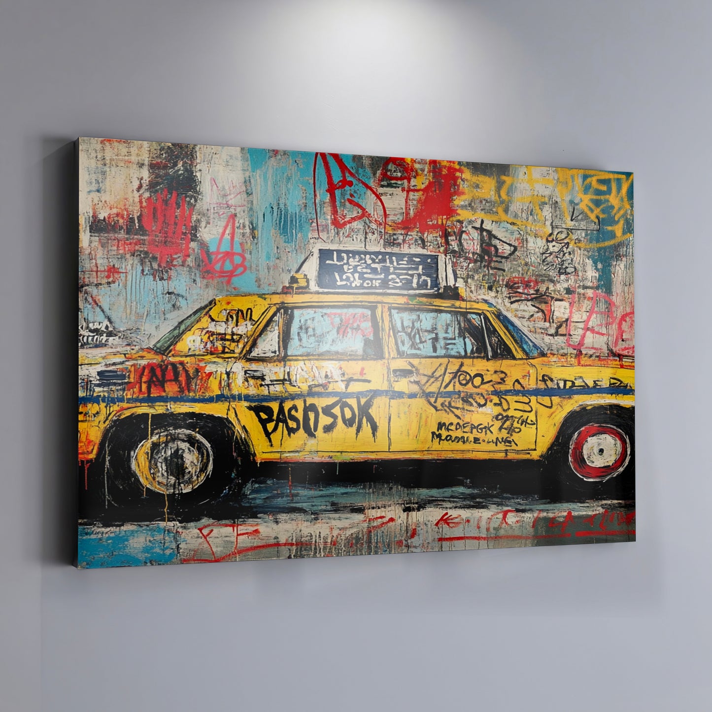 Graffiti Taxi Urban Black African American canvas print view 19