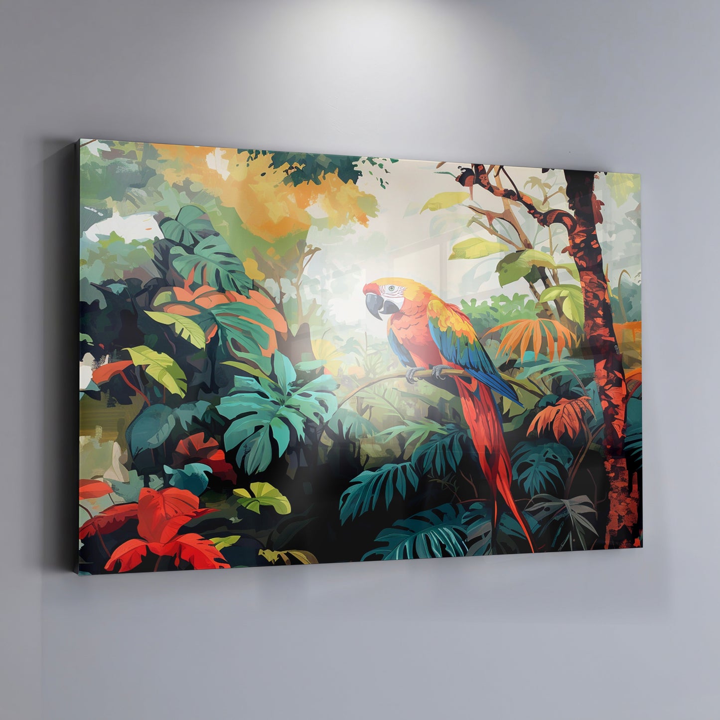 Tropical Parrot Jungle Black Caribbean wall art view 19