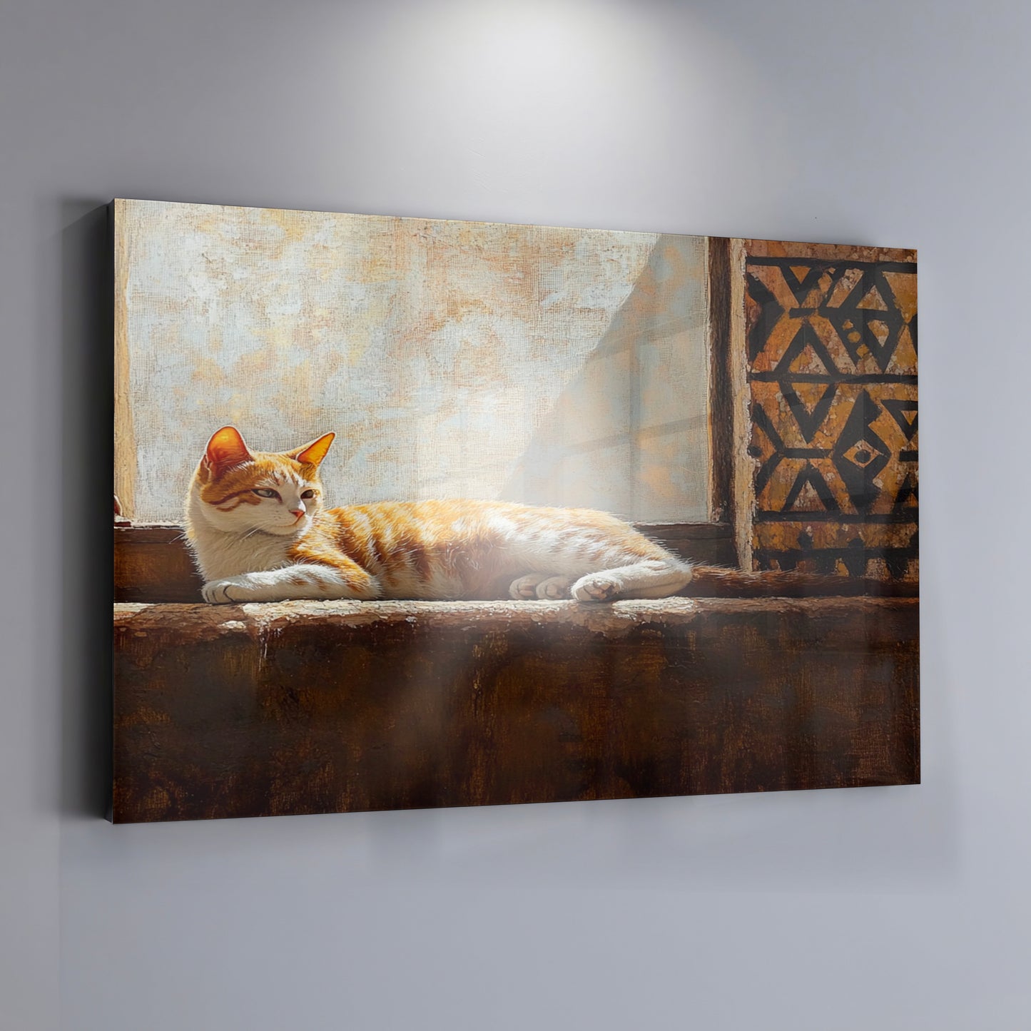Orange Cat Window African American canvas print view 19