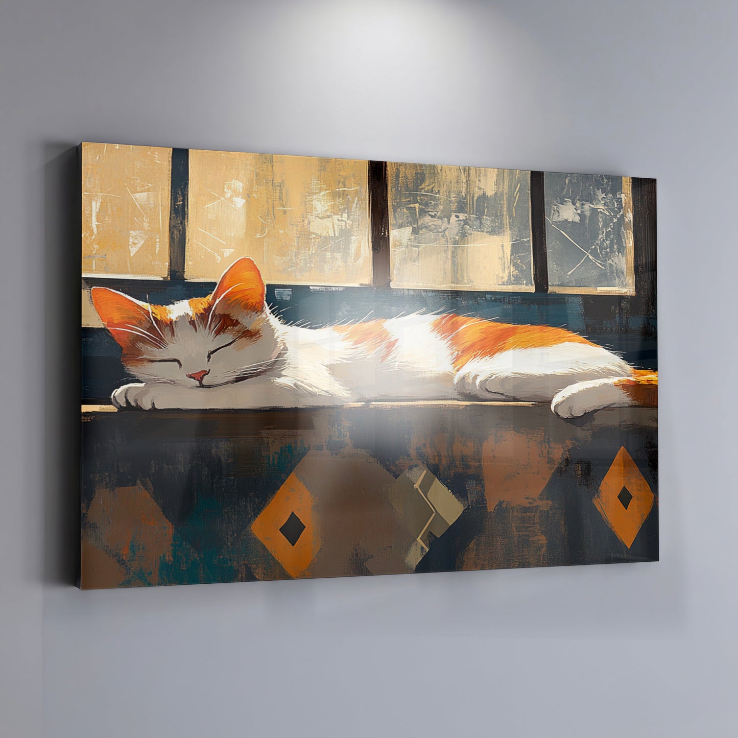 Sleeping Cat Window African American canvas print view 19