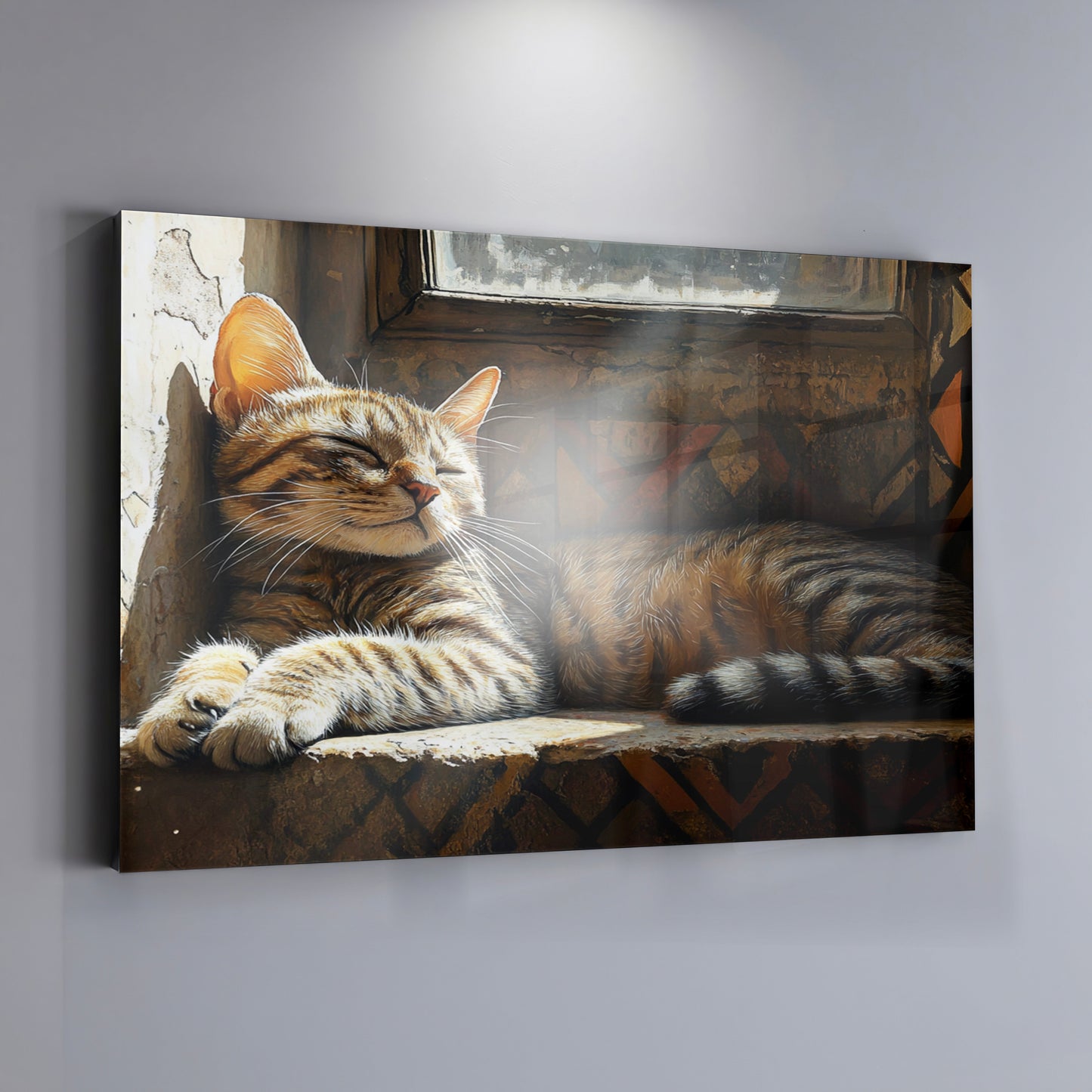 Tabby Cat Window African American canvas print view 19